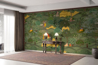 Radha Krishna love scene wallpaper

