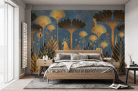 Stylish abstract jungle-themed wallpaper
