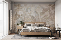 Aged floral pattern on concrete
