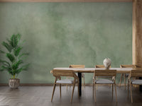 Serene green tones watercolor wallpaper
