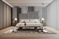 Geometric Prisma Grey Wall Covering
