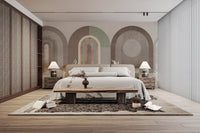 Muted tones arch pattern wallpaper
