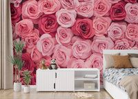 Pink rose flower wall decor
