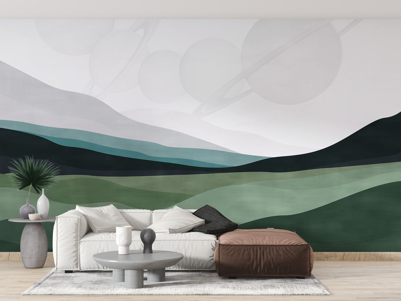 Galactic Harmony Wall Mural wallpaper for living rooms
