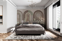 Architectural abstract arch wall mural
