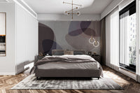 Modern overlapping forms abstract wallpaper
