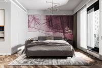 Elegant bamboo silhouette wall mural
