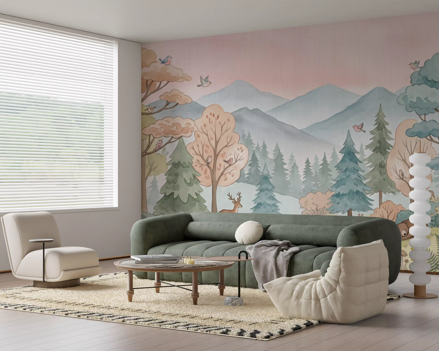 Whimsical Woodland Forest Path Wall Mural