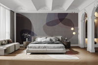 Contemporary geometric abstract wall mural
