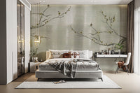 Abstract floral wallpaper with texture
