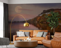 Ethereal Autumn Forest at Twilight Wall Mural