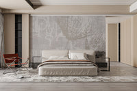 Dewy dandelion floral wallpaper print
