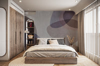 Layered geometric forms wall covering
