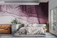 Modern bamboo leaf wallpaper décor
