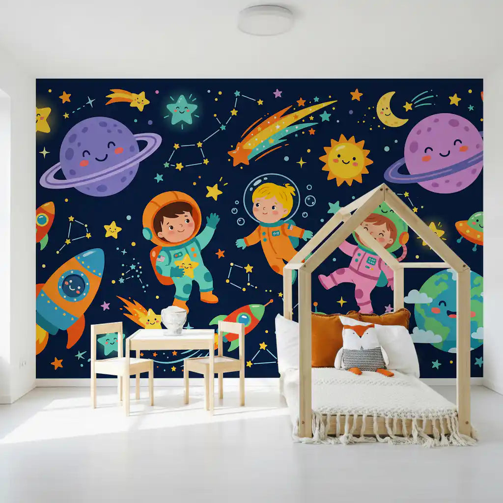 Little Astronauts Space Adventure Wall Mural