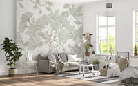 Serene Woodland Sketch Wall Mural
