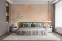 Elegant watercolor wallpaper in peach melody tones
