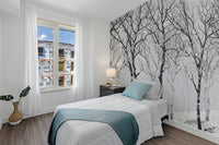 Winter snow forest wallpaper mural scene