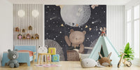 Balloon bear wall mural for kids
