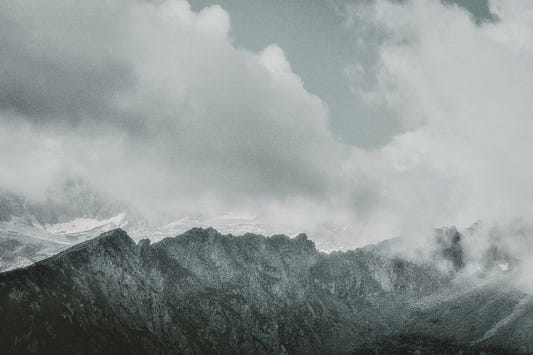 Snow Mountains Foggy Wallpaper Mural