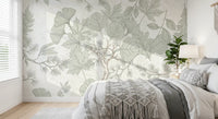 Serene Woodland Sketch Wall Mural