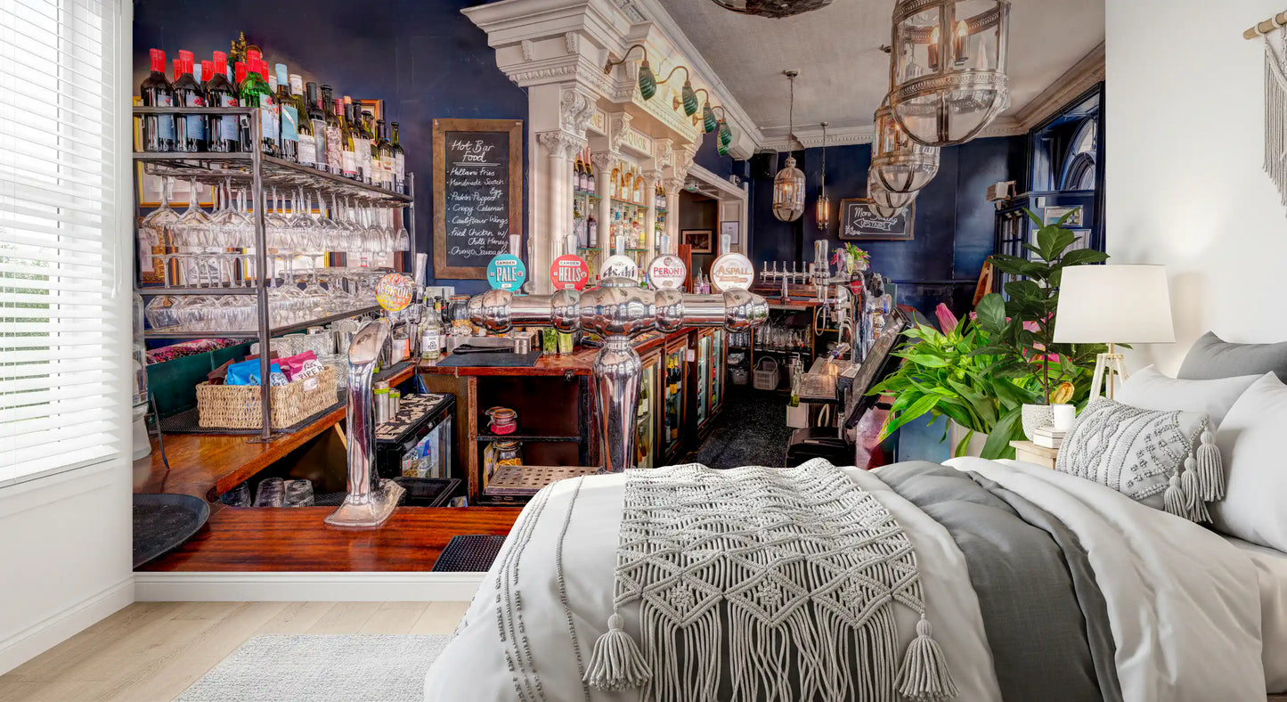 Artisanal Mahogany Home Bar Haven Wall Mural