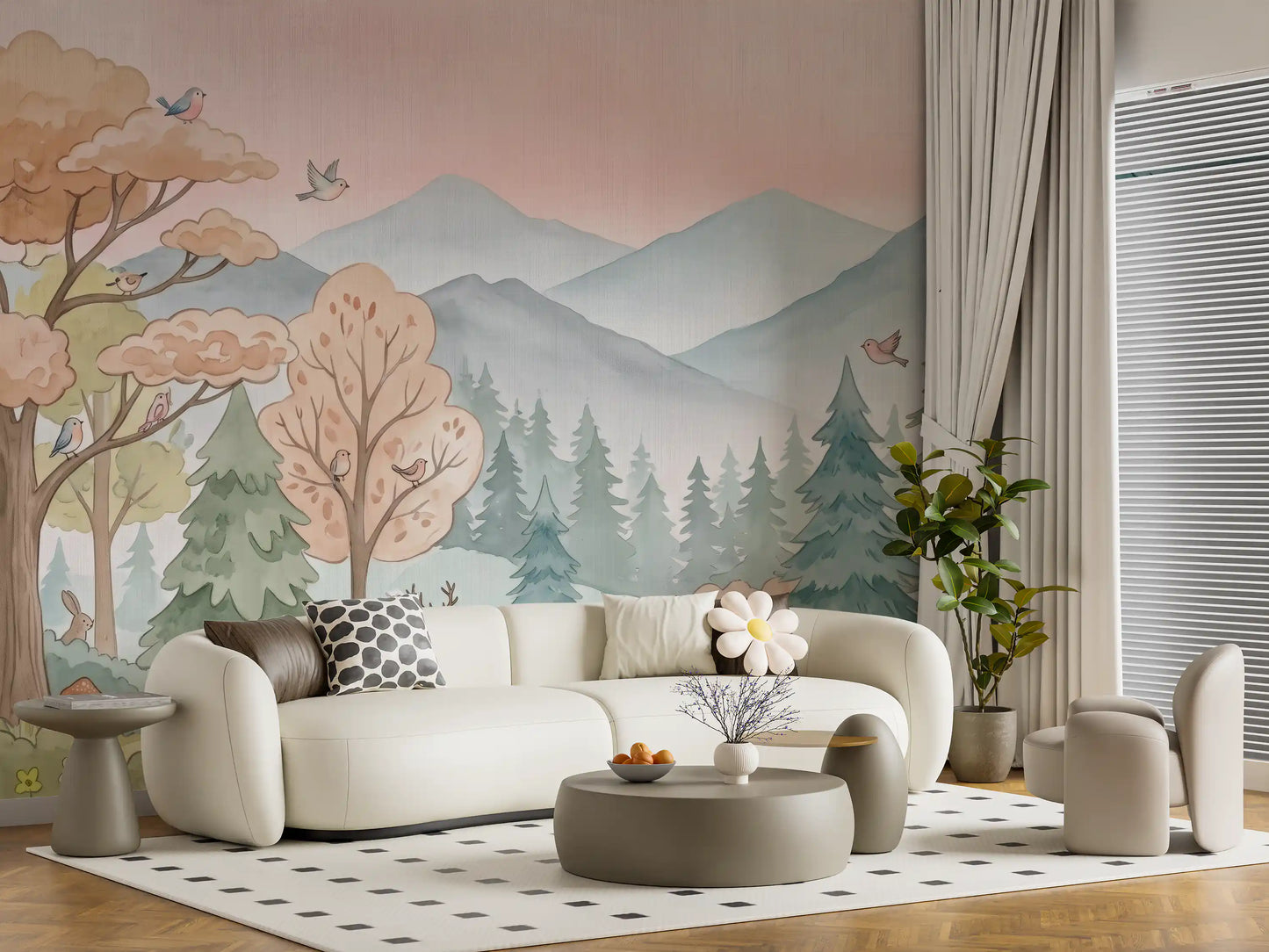 Whimsical Woodland Forest Path Wall Mural