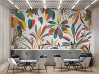 Exotic tropical flower wallpaper for decor
