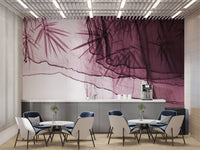 Subtle botanical bamboo shadow wallpaper
