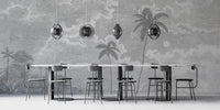 Monochrome palm tree beach wall decor
