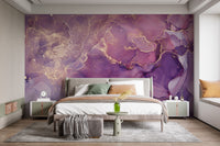Contemporary colorful marble wallpaper mural
