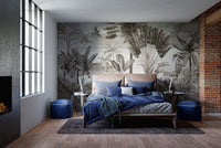 Shooter in jungle wall covering
