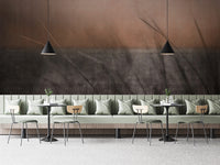 Minimalist sunset leaf wallpaper pattern
