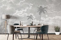 Classic seaside palm tree illustration
