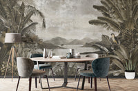 Exotic landscape wallpaper with mountains
