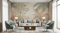 Misty Tropical Botanical Haven Wall Mural