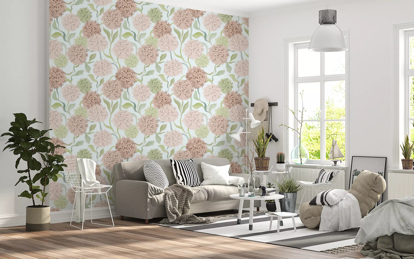 Dreamy Watercolor Petal Clusters Wallpaper⁠