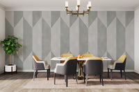 Neutral textured panel wallpaper decor

