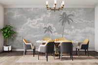 Elegant beach wallpaper with moonlight
