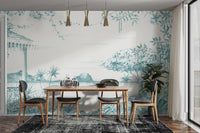 Tranquil sea view botanical wall decor




