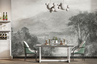 Black and white forest wallpaper
