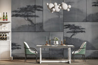 Monochrome Misty Landscape Wall Covering
