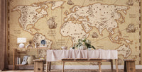 Vintage World Map Wallpaper For Walls - Giffywalls