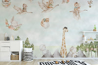 Enchanted Woodland Creatures Mural for kids