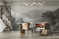 Antique-style nature wall mural
