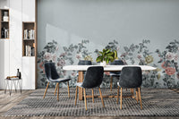 Vintage-Inspired Botanical Mural for Interiors
