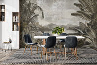 Classic botanical wallpaper with foliage
