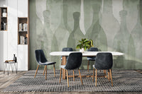 Layered abstract print wallpaper
