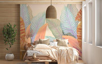Classic Tropical Leaves Wall Mural
