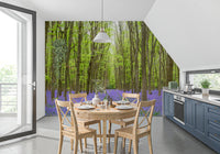 Springtime Woodland Floral Path Wall Mural